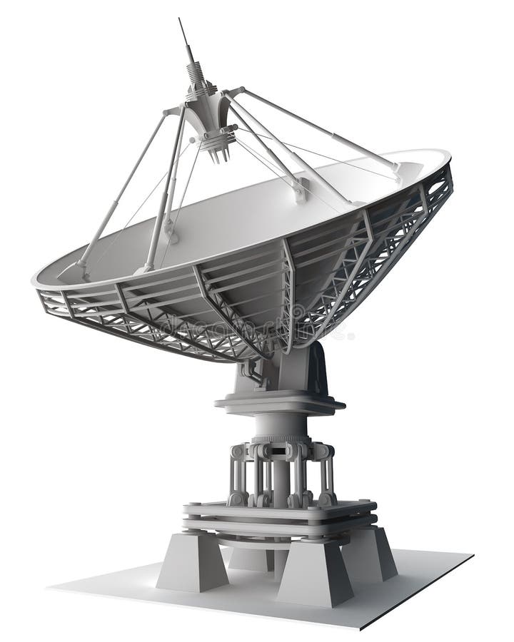 Satelliet schotelsantenne - de radar van Doppler