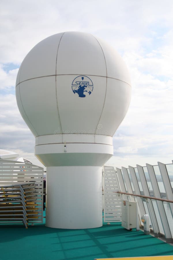 Satellite Antenna Dome On A Ship Editorial Image Image of satellite