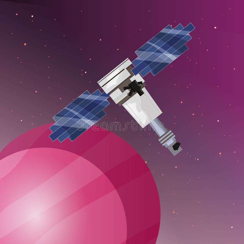 Planet and satellite design vector illustration Planet and satellite design vector illustration