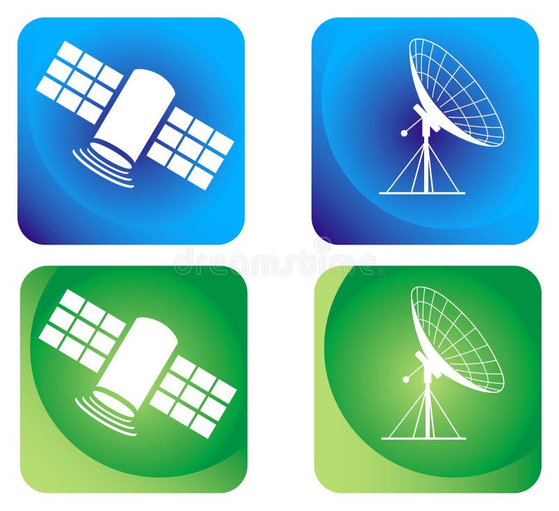 satellite d'antenne illustration stock satellite d'antenne illustration stock