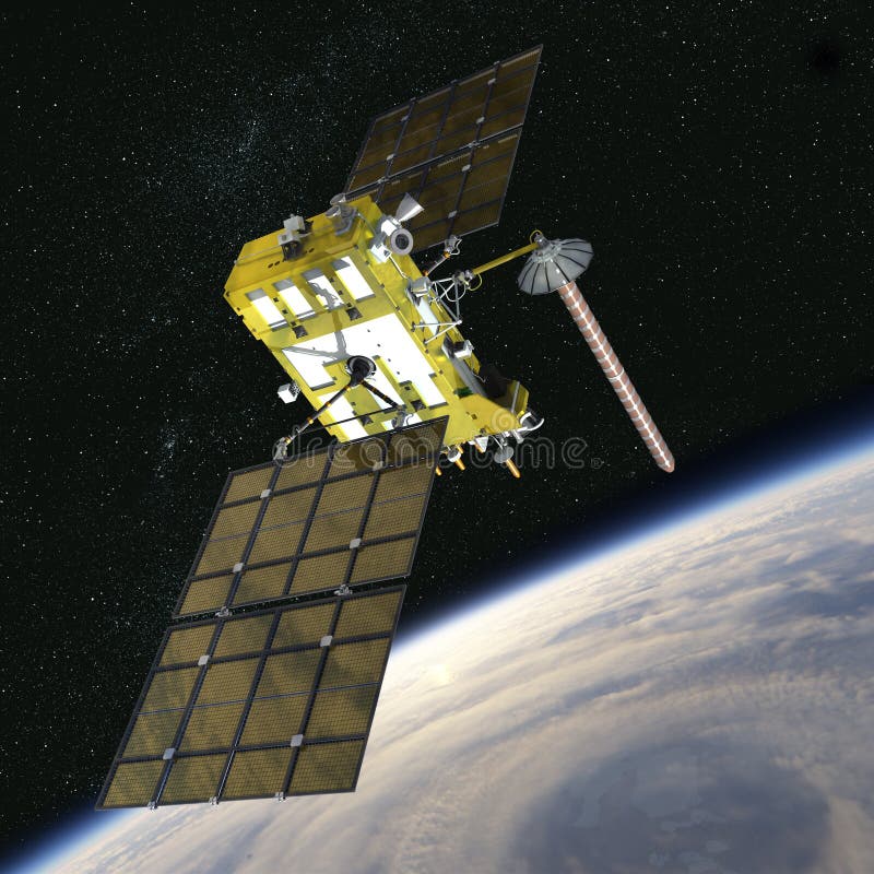 Satellite de navigation moderne illustration de vecteur Satellite de navigation moderne illustration de vecteur
