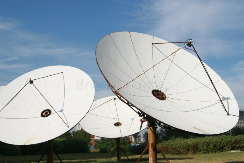 Satellite dish stock photo