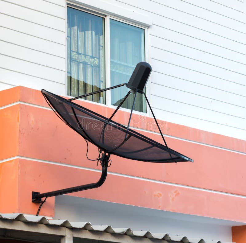 Satellite dish stock photo. Image of digital, reception 56372988