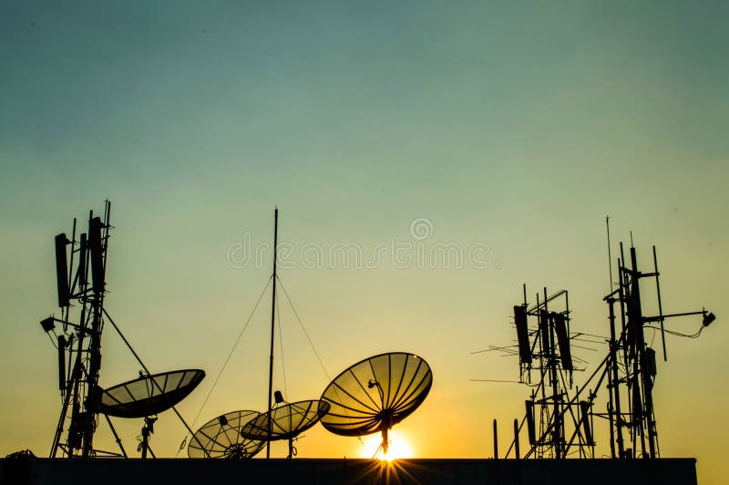 Satellite Dish and Communication Tower.