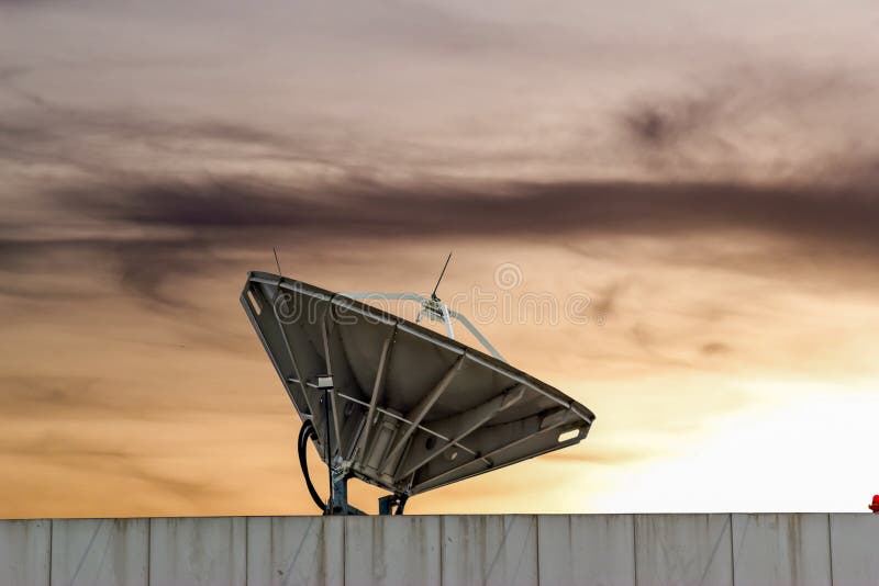 Satellite Dish Near Chonburi Thailand Stock Image Image of white