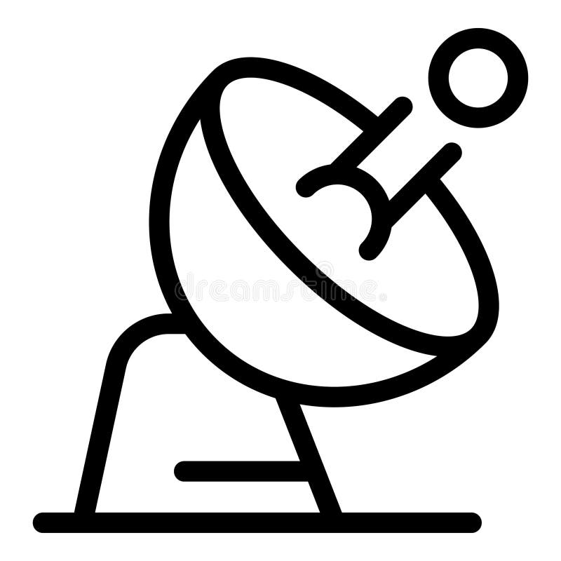 Satellite Dish Receiving Signal from Space for Communication Stock