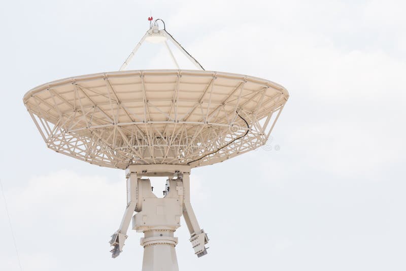 Satellite dish tower. stock image. Image of astronomy 69385525