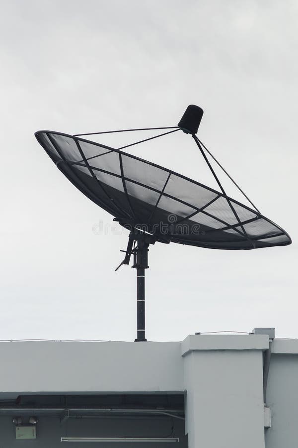 Satellite Dishes Installed Outside the Building Stock Image Image of
