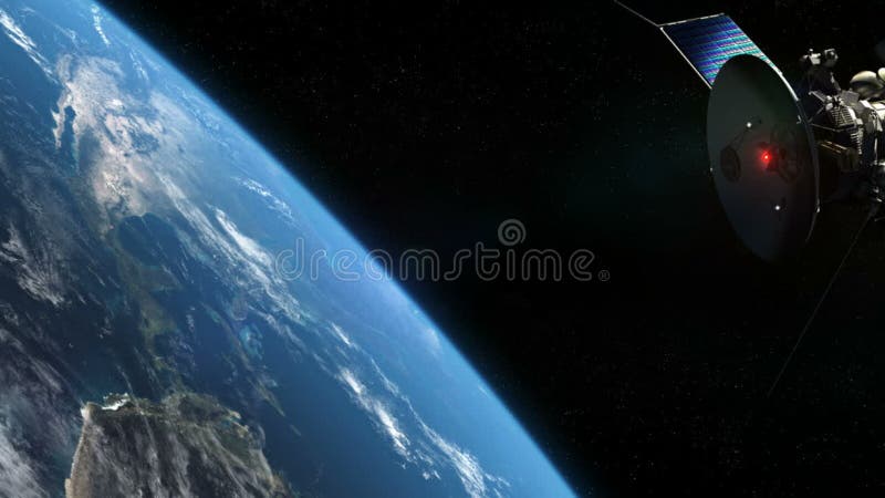 Satellite and Earth in Orbit Stock Video - Video of research, exploration:  36261154