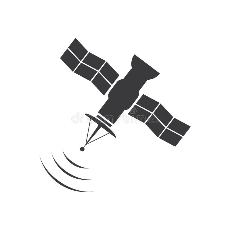 Satellite Icon, Transmission Vector Illustration Stock Vector