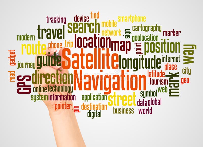 Location Word Cloud and Hand with Marker Concept Stock Image Image of