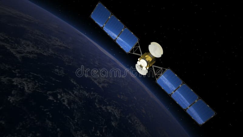 Satellite sopra terra, vista 3