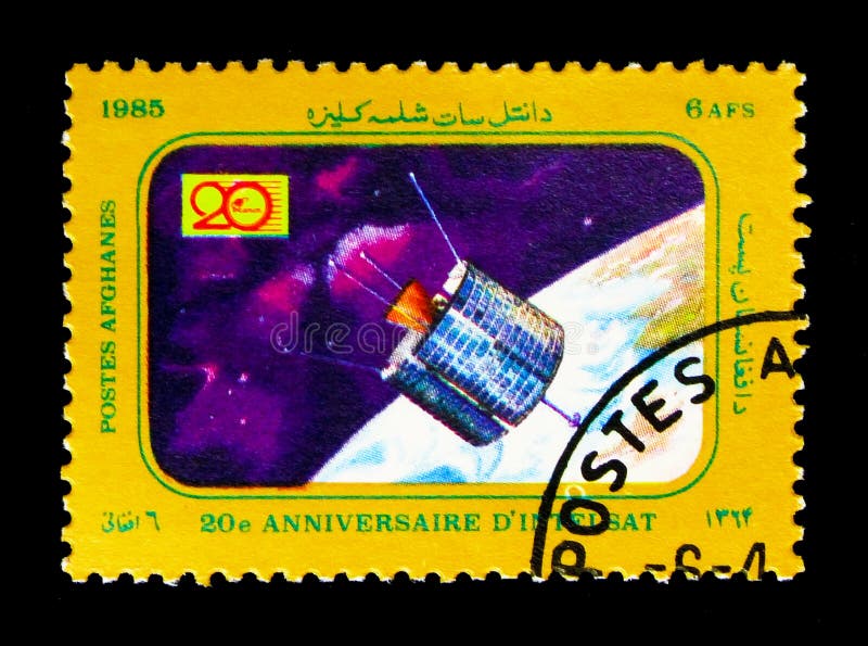 Satellite, 20th Anniversary of 'Intelsat' Communications Satelli stock photos Satellite, 20th Anniversary of 'Intelsat' Communications Satelli stock photos