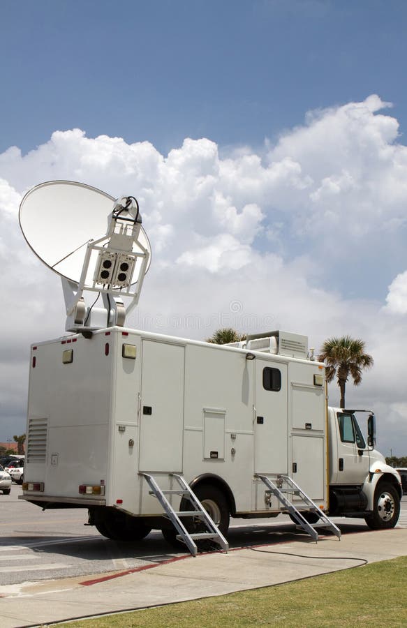 Satellite Truck stock photo. Image of transmits, relays 14956208