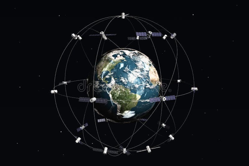 Satellites and earth