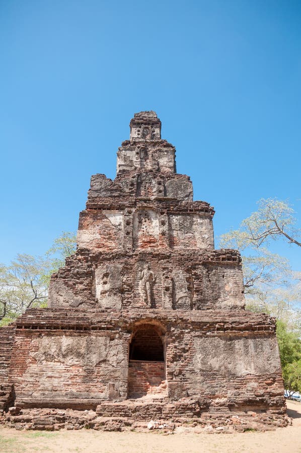 Sathmahal Prasada Ruinen In Der Alten Stadt Von Polonnaruwa, Sri Lanka