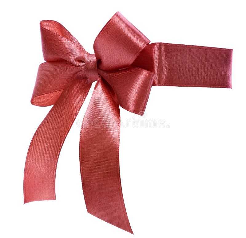 Satin red ribbon bow