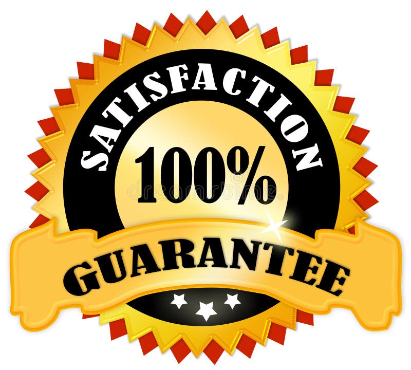 100 satisfaction guarantee stock vector. Illustration of mark - 20684871