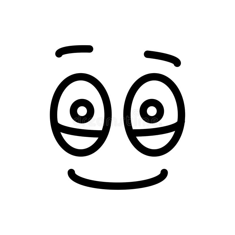 Satisfied Glad Smiley Face Emoticon Line Art Icon for Apps and Websites ...