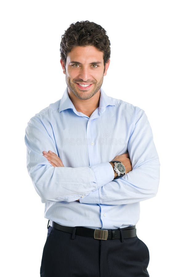 Satisfied Smiling Young Man Stock Photo - Image of professional ...