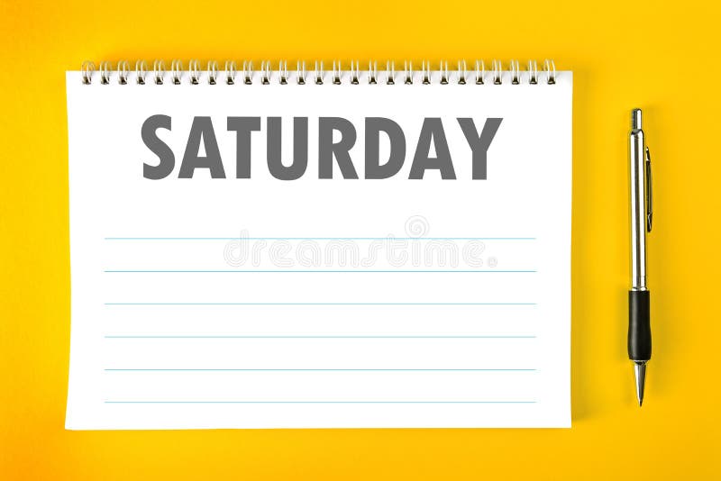 Saturday Calendar Schedule Blank Page