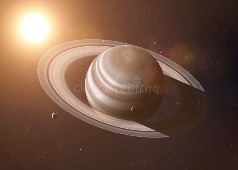 Saturn pierścionki błyszczą z światłem słonecznym elementy ilustracja wektor Saturn pierścionki błyszczą z światłem słonecznym elementy ilustracja wektor