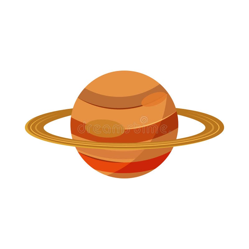 Saturn-planeetpictogram in beeldverhaalstijl stock illustratie Saturn-planeetpictogram in beeldverhaalstijl stock illustratie
