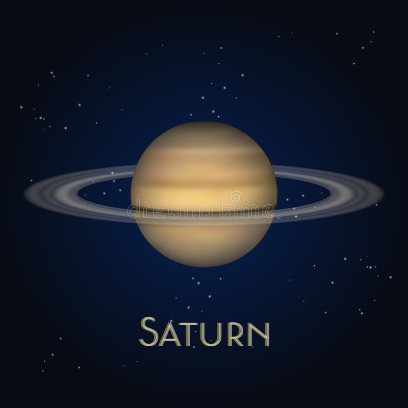 Saturn-Planet mit Ringsystem Kosmos, Weltraum