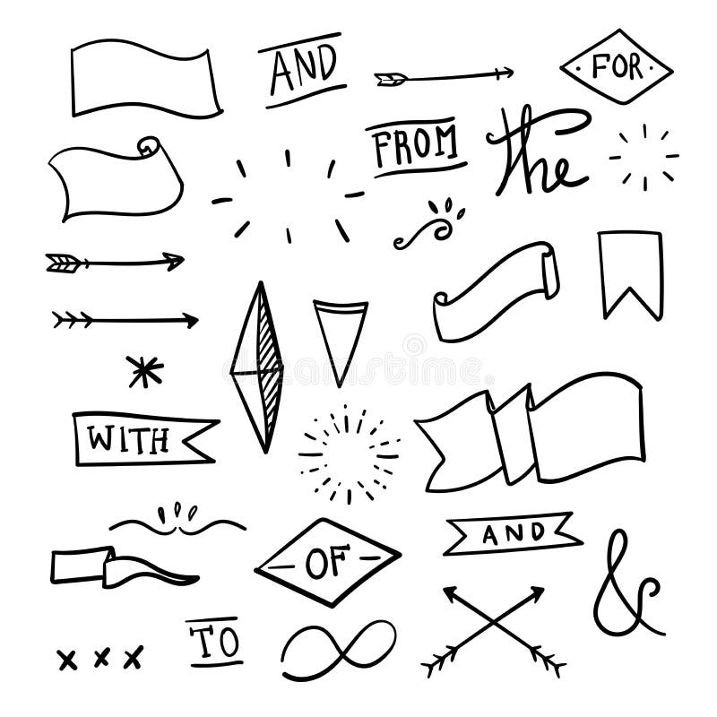 Satz dekorative kalligraphische Elemente f?r Dekoration Hand gezeichnete Linien Hand-mit Buchstaben gekennzeichnete Etzeichen und lizenzfreie abbildung Satz dekorative kalligraphische Elemente f?r Dekoration Hand gezeichnete Linien Hand-mit Buchstaben gekennzeichnete Etzeichen und lizenzfreie abbildung