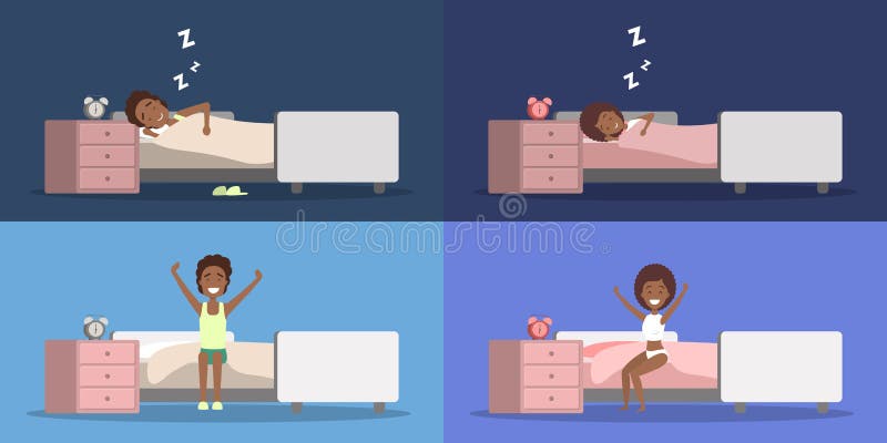 Vector пробуждение. Утро Пробуждение вектор мужчина. Man sleeping and woman Wake up. Как спят мужчины и женщины инфографика.