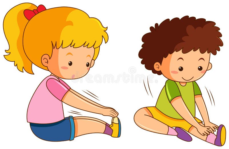Satz der Jungen- und Mädchenausdehnung vektor abbildung Satz der Jungen- und Mädchenausdehnung vektor abbildung