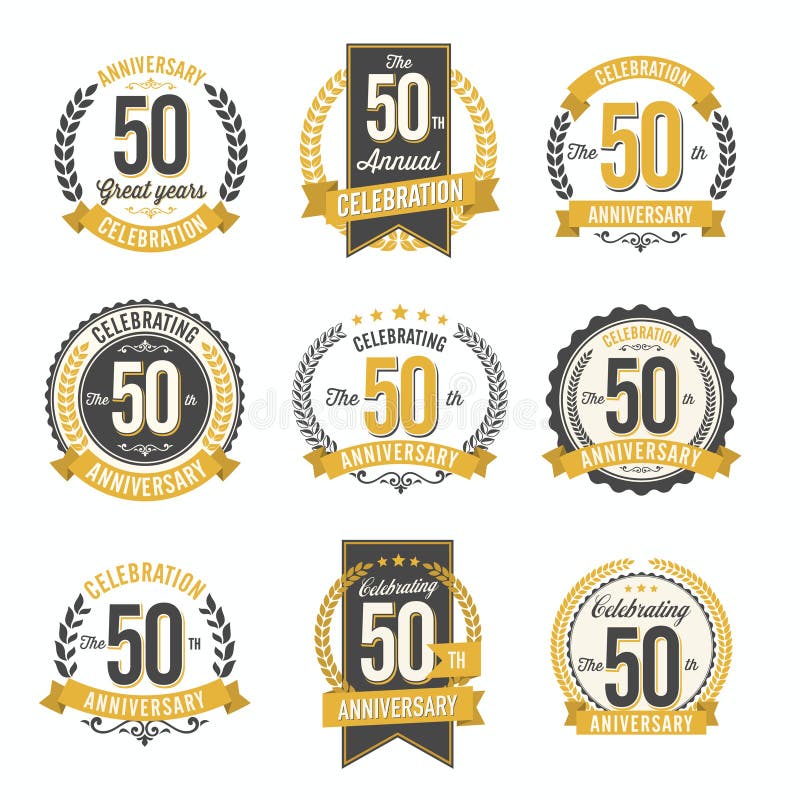 Satz des Retro- Jahrestages wird 50. Jahr-Feier deutlich lizenzfreie abbildung Satz des Retro- Jahrestages wird 50. Jahr-Feier deutlich lizenzfreie abbildung