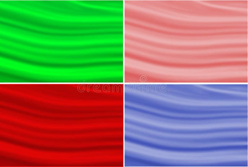 Satz gewellter Hintergrund der Tapete vier masert grüne rote rosa und blaue Farbe stock abbildung Satz gewellter Hintergrund der Tapete vier masert grüne rote rosa und blaue Farbe stock abbildung