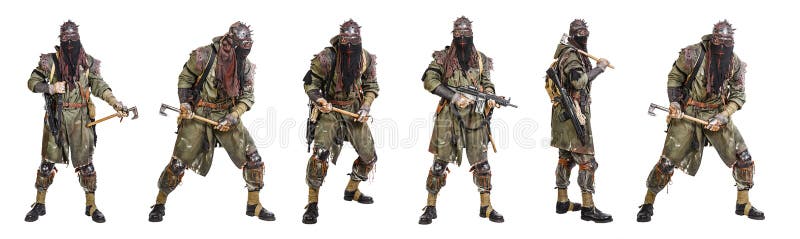 Satz Kernbeitragsapocalypseüberlebende lizenzfreie stockfotos Satz Kernbeitragsapocalypseüberlebende lizenzfreie stockfotos