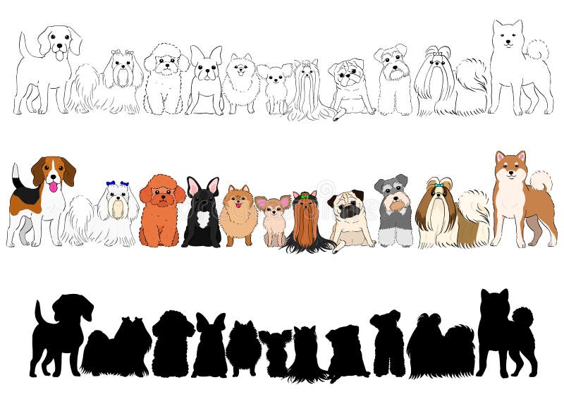 Satz kleine Hundehand gezeichnete Grenzen lizenzfreie abbildung Satz kleine Hundehand gezeichnete Grenzen lizenzfreie abbildung