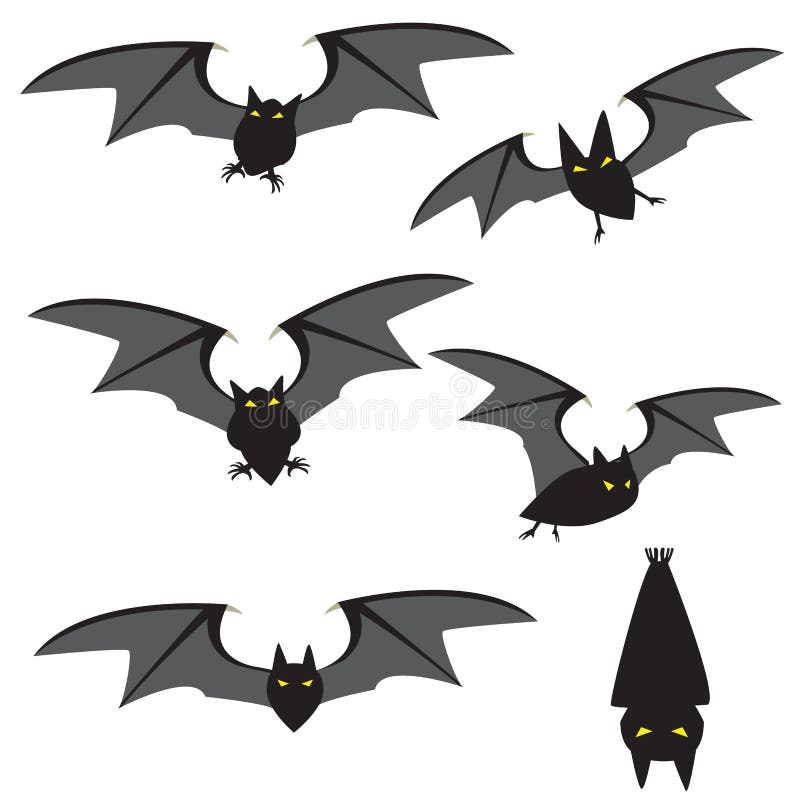 Satz Rotes Schwarzes Fliegen Und Bewegung Vektor Abbildung