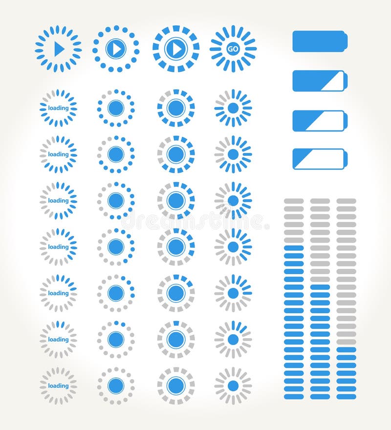 Set of streming icons for media. Set of streming icons for media