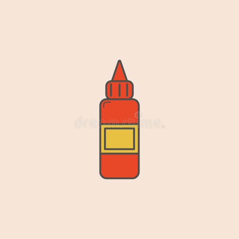Sauce bottle line icon. Element of fast food icon for mobile concept and web apps. Field outline Sauce bottle line icon can be use