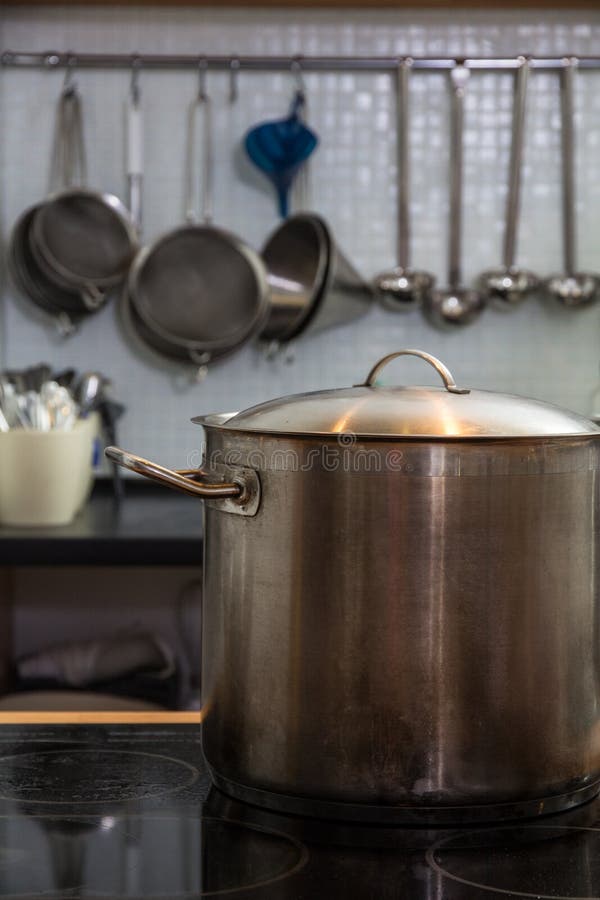 Saucepan on the plate stock photo. Image of meal, handle 37104624