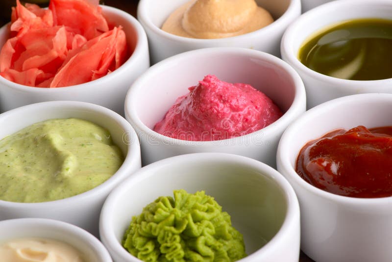 Sauces collection stock image Sauces collection stock image