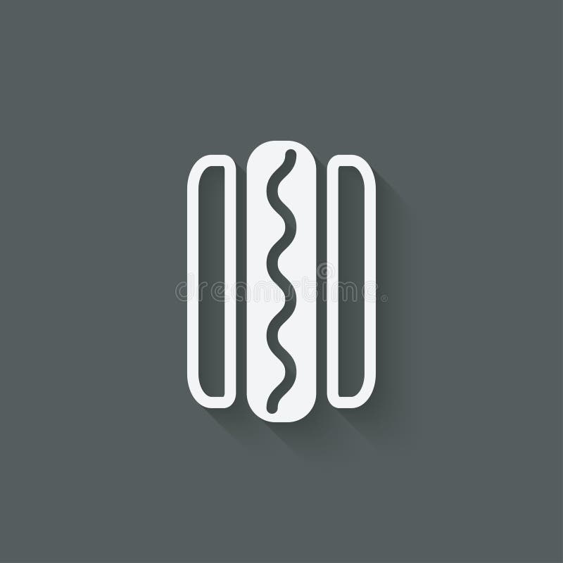 Saucisse de hot dog en pain illustration de vecteur Saucisse de hot dog en pain illustration de vecteur