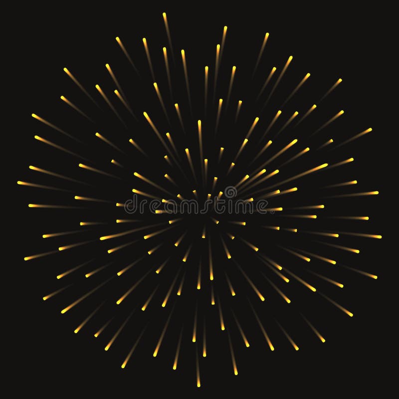 Saudação dourada festiva do fogo de artifício estourada no fundo transparente Ilustração do vetor ilustração royalty free Saudação dourada festiva do fogo de artifício estourada no fundo transparente Ilustração do vetor ilustração royalty free