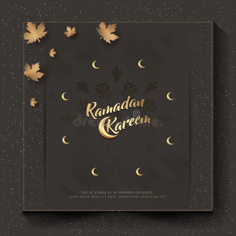 saudação islâmica de design de cartão karrem de ramadã ilustração stock saudação islâmica de design de cartão karrem de ramadã ilustração stock