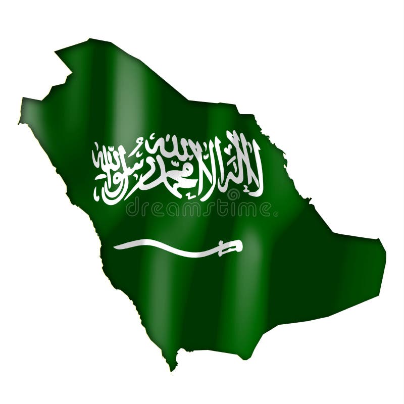 Saudi Arabia - Country Shape - 3D Illustration Stock Illustration ...