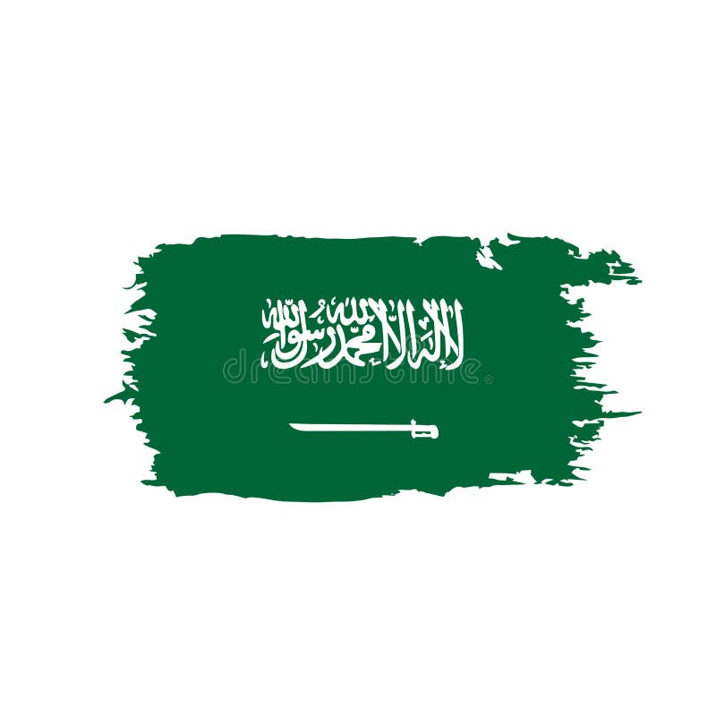 Saudi Arabia Flag, Vector Illustration Stock Vector - Illustration of ...