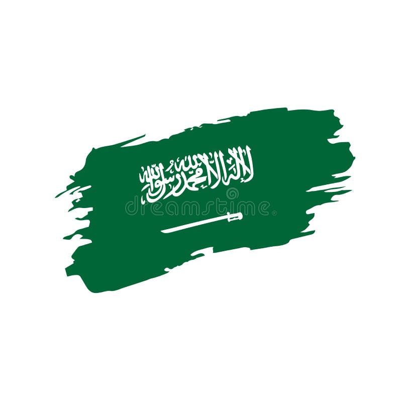 Saudi Arabia Flag, Vector Illustration Stock Vector - Illustration of ...