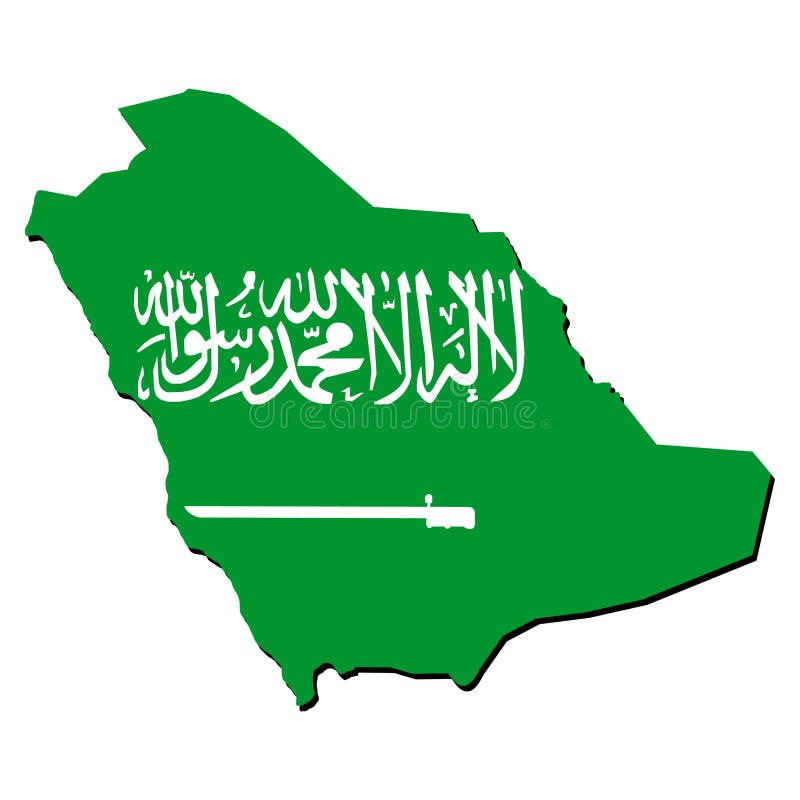 Saudi Arabia map flag stock vector. Illustration of nation - 8080714