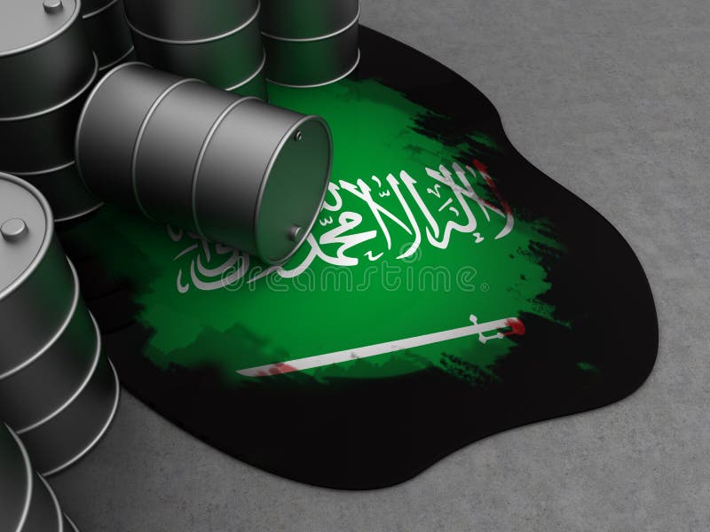 Saudi Arabia and oil stock illustration Saudi Arabia and oil stock illustration