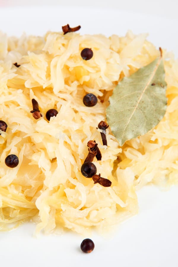 Sauerkraut stock image. Image of food, cloves, specialty 74149383
