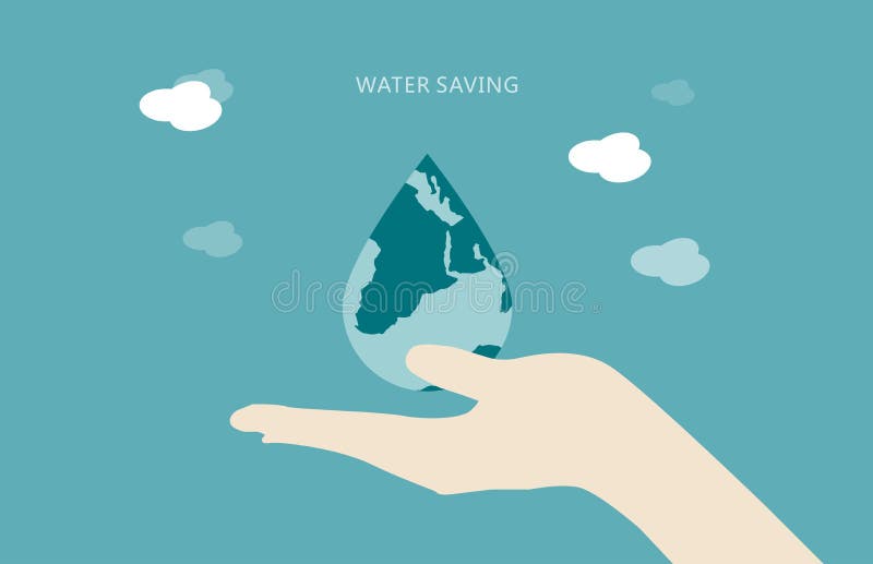 Sauf le concept de l'eau de la terre illustration de vecteur Sauf le concept de l'eau de la terre illustration de vecteur